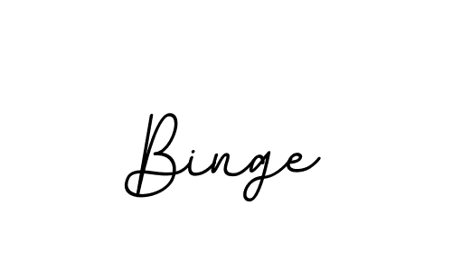 Create a beautiful signature design for name Binge. With this signature (BallpointsItalic-DORy9) fonts, you can make a handwritten signature for free. Binge signature style 11 images and pictures png