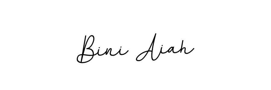 Make a beautiful signature design for name Bini Aiah. With this signature (BallpointsItalic-DORy9) style, you can create a handwritten signature for free. Bini Aiah signature style 11 images and pictures png
