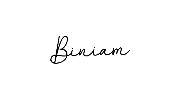 Biniam stylish signature style. Best Handwritten Sign (BallpointsItalic-DORy9) for my name. Handwritten Signature Collection Ideas for my name Biniam. Biniam signature style 11 images and pictures png