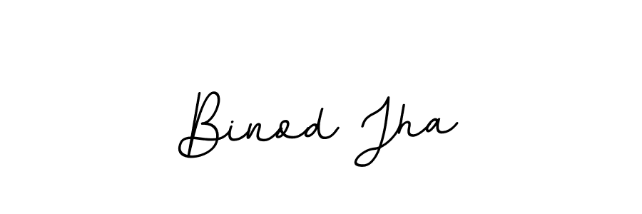 Use a signature maker to create a handwritten signature online. With this signature software, you can design (BallpointsItalic-DORy9) your own signature for name Binod Jha. Binod Jha signature style 11 images and pictures png