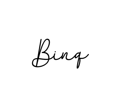 Use a signature maker to create a handwritten signature online. With this signature software, you can design (BallpointsItalic-DORy9) your own signature for name Binq. Binq signature style 11 images and pictures png