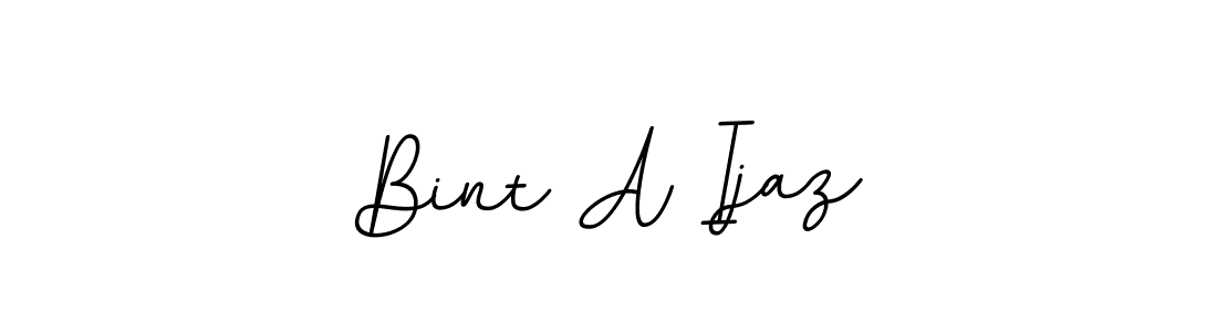 Also You can easily find your signature by using the search form. We will create Bint A Ijaz name handwritten signature images for you free of cost using BallpointsItalic-DORy9 sign style. Bint A Ijaz signature style 11 images and pictures png