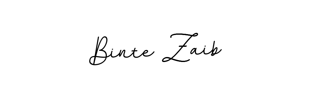 Make a beautiful signature design for name Binte Zaib. With this signature (BallpointsItalic-DORy9) style, you can create a handwritten signature for free. Binte Zaib signature style 11 images and pictures png