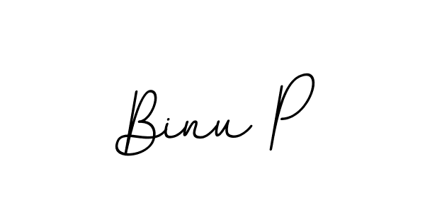 You should practise on your own different ways (BallpointsItalic-DORy9) to write your name (Binu P) in signature. don't let someone else do it for you. Binu P signature style 11 images and pictures png