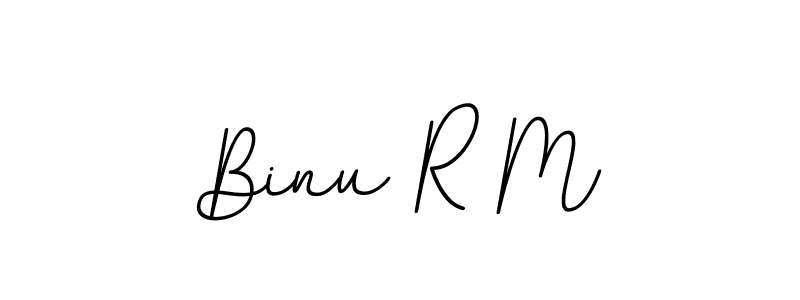 Make a beautiful signature design for name Binu R M. With this signature (BallpointsItalic-DORy9) style, you can create a handwritten signature for free. Binu R M signature style 11 images and pictures png