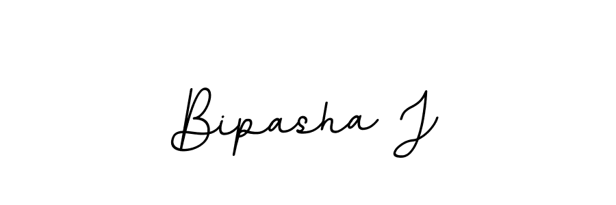 How to make Bipasha J name signature. Use BallpointsItalic-DORy9 style for creating short signs online. This is the latest handwritten sign. Bipasha J signature style 11 images and pictures png