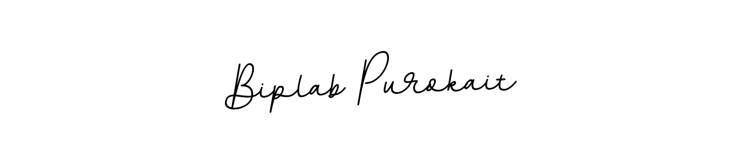 Use a signature maker to create a handwritten signature online. With this signature software, you can design (BallpointsItalic-DORy9) your own signature for name Biplab Purokait. Biplab Purokait signature style 11 images and pictures png