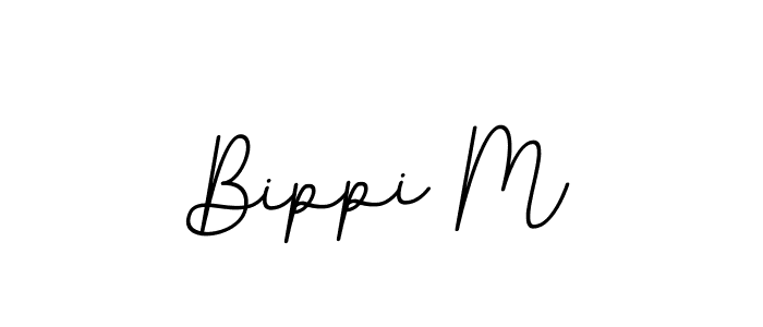 You should practise on your own different ways (BallpointsItalic-DORy9) to write your name (Bippi M) in signature. don't let someone else do it for you. Bippi M signature style 11 images and pictures png