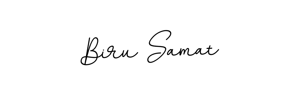 How to make Biru Samat name signature. Use BallpointsItalic-DORy9 style for creating short signs online. This is the latest handwritten sign. Biru Samat signature style 11 images and pictures png