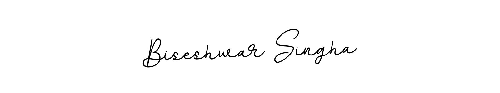 The best way (BallpointsItalic-DORy9) to make a short signature is to pick only two or three words in your name. The name Biseshwar Singha include a total of six letters. For converting this name. Biseshwar Singha signature style 11 images and pictures png