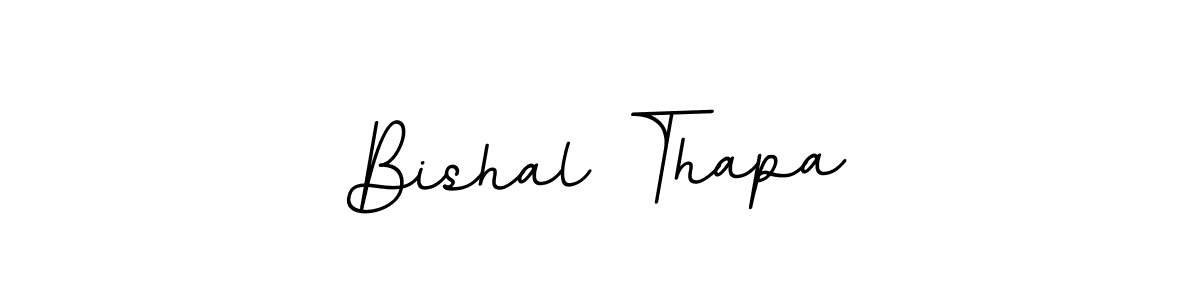 Make a beautiful signature design for name Bishal Thapa. With this signature (BallpointsItalic-DORy9) style, you can create a handwritten signature for free. Bishal Thapa signature style 11 images and pictures png