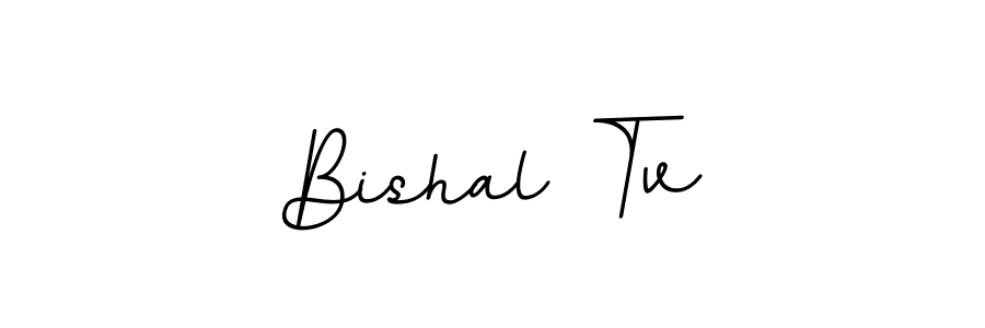 Use a signature maker to create a handwritten signature online. With this signature software, you can design (BallpointsItalic-DORy9) your own signature for name Bishal Tv. Bishal Tv signature style 11 images and pictures png