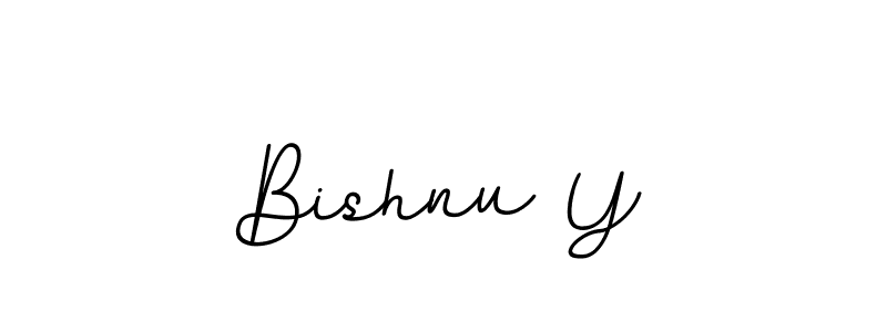 Use a signature maker to create a handwritten signature online. With this signature software, you can design (BallpointsItalic-DORy9) your own signature for name Bishnu Y. Bishnu Y signature style 11 images and pictures png