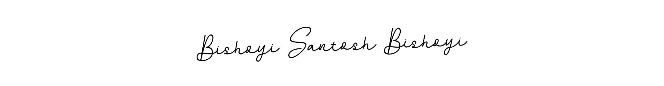 Make a beautiful signature design for name Bishoyi Santosh Bishoyi. With this signature (BallpointsItalic-DORy9) style, you can create a handwritten signature for free. Bishoyi Santosh Bishoyi signature style 11 images and pictures png