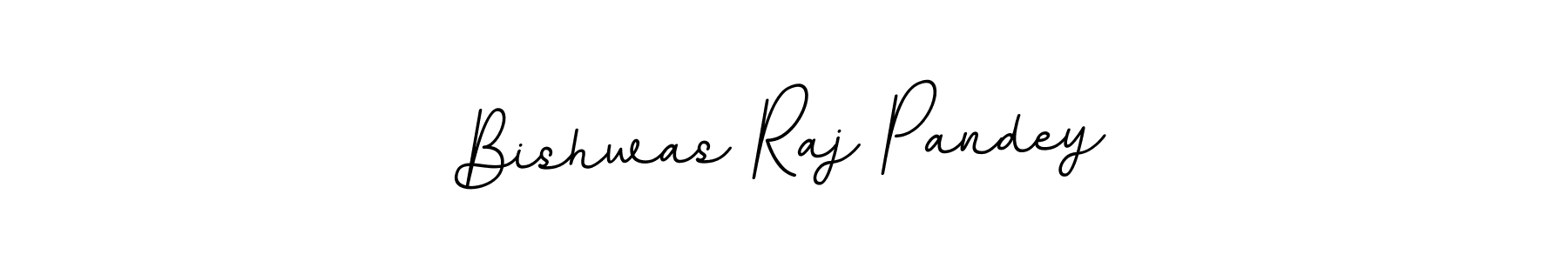 How to make Bishwas Raj Pandey name signature. Use BallpointsItalic-DORy9 style for creating short signs online. This is the latest handwritten sign. Bishwas Raj Pandey signature style 11 images and pictures png