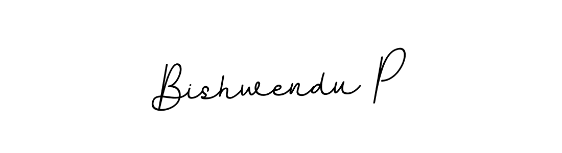 Create a beautiful signature design for name Bishwendu P. With this signature (BallpointsItalic-DORy9) fonts, you can make a handwritten signature for free. Bishwendu P signature style 11 images and pictures png