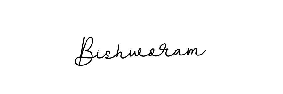 How to make Bishworam name signature. Use BallpointsItalic-DORy9 style for creating short signs online. This is the latest handwritten sign. Bishworam signature style 11 images and pictures png