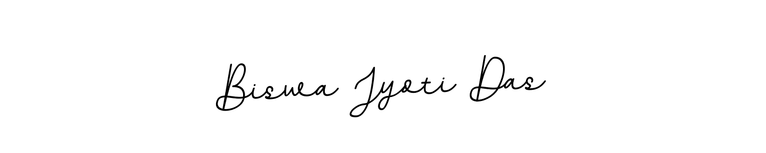 The best way (BallpointsItalic-DORy9) to make a short signature is to pick only two or three words in your name. The name Biswa Jyoti Das include a total of six letters. For converting this name. Biswa Jyoti Das signature style 11 images and pictures png