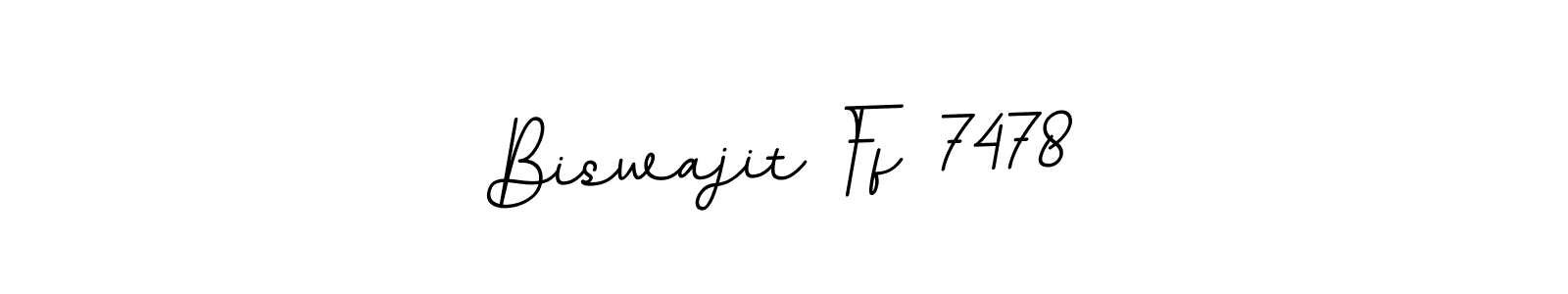 You can use this online signature creator to create a handwritten signature for the name Biswajit Ff 7478. This is the best online autograph maker. Biswajit Ff 7478 signature style 11 images and pictures png