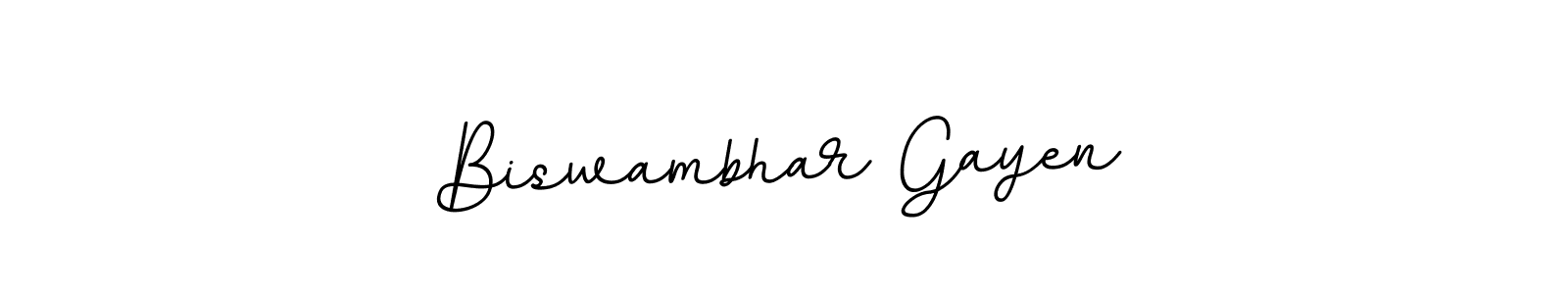 The best way (BallpointsItalic-DORy9) to make a short signature is to pick only two or three words in your name. The name Biswambhar Gayen include a total of six letters. For converting this name. Biswambhar Gayen signature style 11 images and pictures png