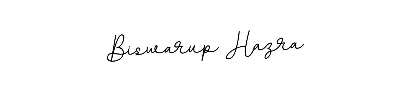 How to make Biswarup Hazra name signature. Use BallpointsItalic-DORy9 style for creating short signs online. This is the latest handwritten sign. Biswarup Hazra signature style 11 images and pictures png