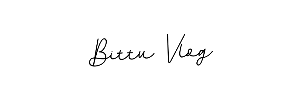 Bittu Vlog stylish signature style. Best Handwritten Sign (BallpointsItalic-DORy9) for my name. Handwritten Signature Collection Ideas for my name Bittu Vlog. Bittu Vlog signature style 11 images and pictures png