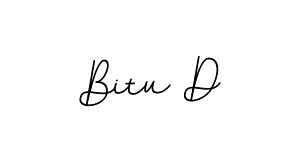 How to make Bitu D name signature. Use BallpointsItalic-DORy9 style for creating short signs online. This is the latest handwritten sign. Bitu D signature style 11 images and pictures png