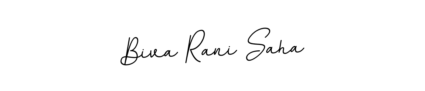 Make a beautiful signature design for name Biva Rani Saha. With this signature (BallpointsItalic-DORy9) style, you can create a handwritten signature for free. Biva Rani Saha signature style 11 images and pictures png