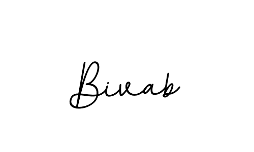 How to make Bivab name signature. Use BallpointsItalic-DORy9 style for creating short signs online. This is the latest handwritten sign. Bivab signature style 11 images and pictures png