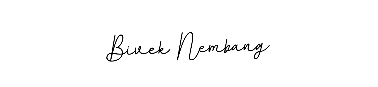 How to make Bivek Nembang signature? BallpointsItalic-DORy9 is a professional autograph style. Create handwritten signature for Bivek Nembang name. Bivek Nembang signature style 11 images and pictures png