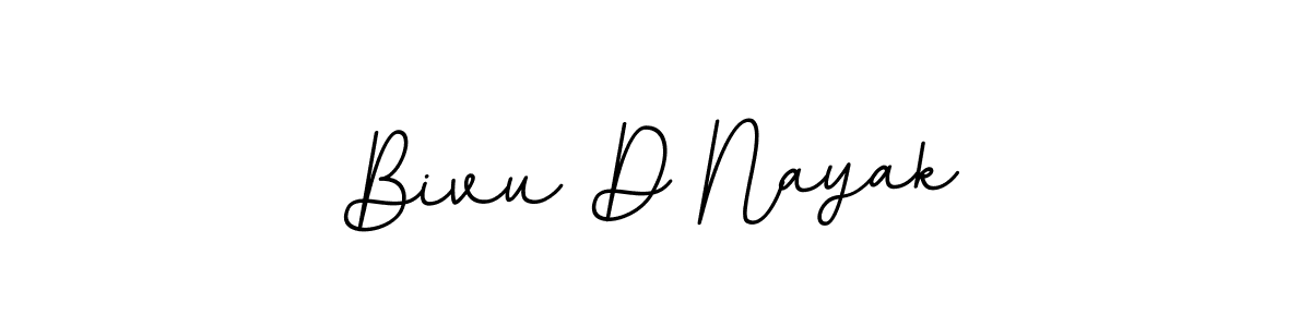 Make a beautiful signature design for name Bivu D Nayak. With this signature (BallpointsItalic-DORy9) style, you can create a handwritten signature for free. Bivu D Nayak signature style 11 images and pictures png