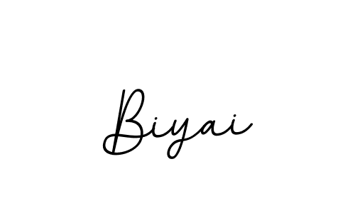 How to make Biyai name signature. Use BallpointsItalic-DORy9 style for creating short signs online. This is the latest handwritten sign. Biyai signature style 11 images and pictures png