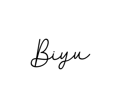 Design your own signature with our free online signature maker. With this signature software, you can create a handwritten (BallpointsItalic-DORy9) signature for name Biyu. Biyu signature style 11 images and pictures png