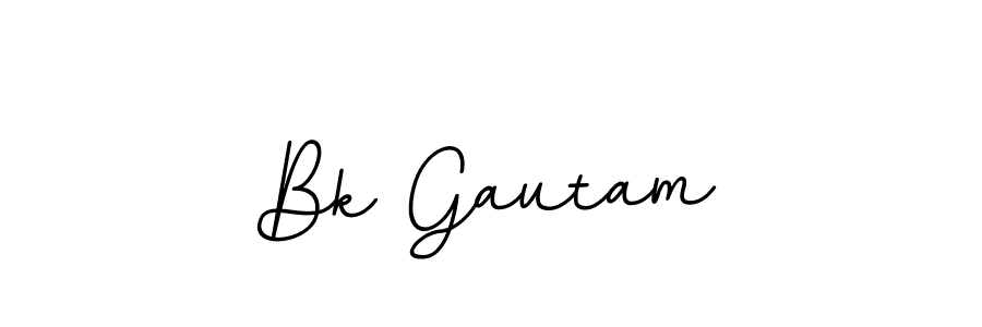 Use a signature maker to create a handwritten signature online. With this signature software, you can design (BallpointsItalic-DORy9) your own signature for name Bk Gautam. Bk Gautam signature style 11 images and pictures png