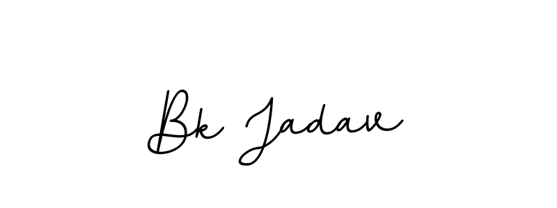 Create a beautiful signature design for name Bk Jadav. With this signature (BallpointsItalic-DORy9) fonts, you can make a handwritten signature for free. Bk Jadav signature style 11 images and pictures png