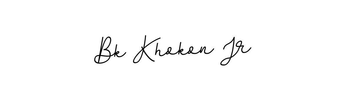 Also we have Bk Khokon Jr name is the best signature style. Create professional handwritten signature collection using BallpointsItalic-DORy9 autograph style. Bk Khokon Jr signature style 11 images and pictures png