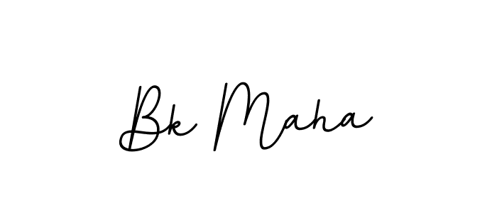 The best way (BallpointsItalic-DORy9) to make a short signature is to pick only two or three words in your name. The name Bk Maha include a total of six letters. For converting this name. Bk Maha signature style 11 images and pictures png