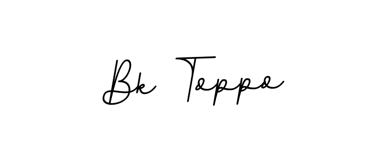 It looks lik you need a new signature style for name Bk Toppo. Design unique handwritten (BallpointsItalic-DORy9) signature with our free signature maker in just a few clicks. Bk Toppo signature style 11 images and pictures png