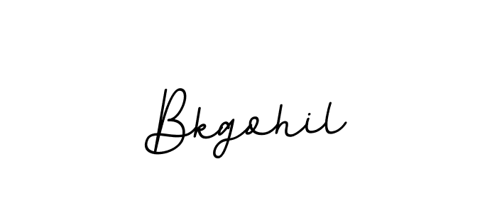 Design your own signature with our free online signature maker. With this signature software, you can create a handwritten (BallpointsItalic-DORy9) signature for name Bkgohil. Bkgohil signature style 11 images and pictures png