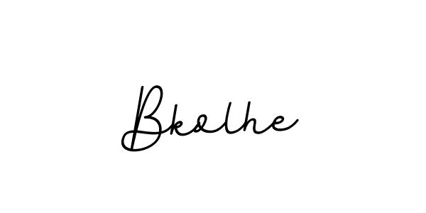 The best way (BallpointsItalic-DORy9) to make a short signature is to pick only two or three words in your name. The name Bkolhe include a total of six letters. For converting this name. Bkolhe signature style 11 images and pictures png