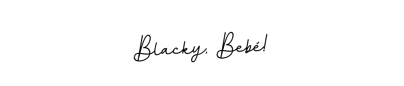 BallpointsItalic-DORy9 is a professional signature style that is perfect for those who want to add a touch of class to their signature. It is also a great choice for those who want to make their signature more unique. Get Blacky, Bebé! name to fancy signature for free. Blacky, Bebé! signature style 11 images and pictures png