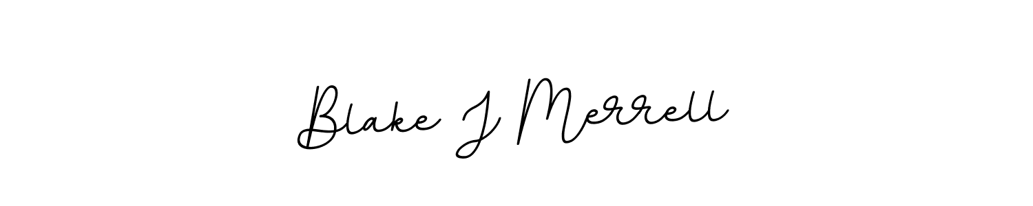 The best way (BallpointsItalic-DORy9) to make a short signature is to pick only two or three words in your name. The name Blake J Merrell include a total of six letters. For converting this name. Blake J Merrell signature style 11 images and pictures png