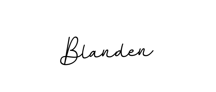 How to make Blanden name signature. Use BallpointsItalic-DORy9 style for creating short signs online. This is the latest handwritten sign. Blanden signature style 11 images and pictures png