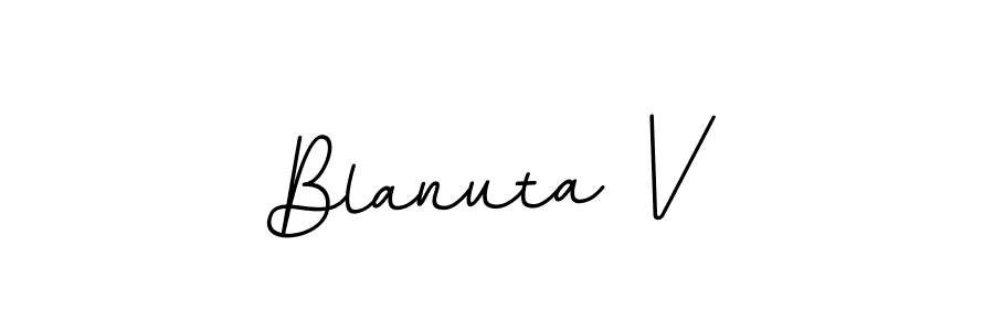 How to make Blanuta V signature? BallpointsItalic-DORy9 is a professional autograph style. Create handwritten signature for Blanuta V name. Blanuta V signature style 11 images and pictures png