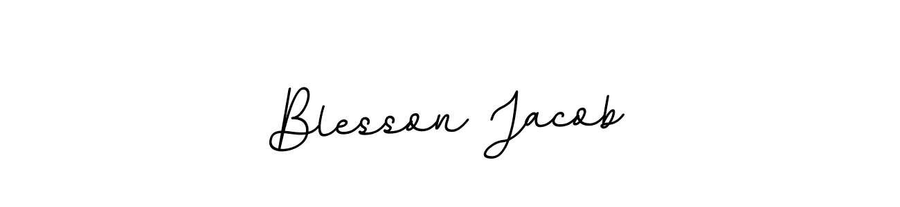 Blesson Jacob stylish signature style. Best Handwritten Sign (BallpointsItalic-DORy9) for my name. Handwritten Signature Collection Ideas for my name Blesson Jacob. Blesson Jacob signature style 11 images and pictures png