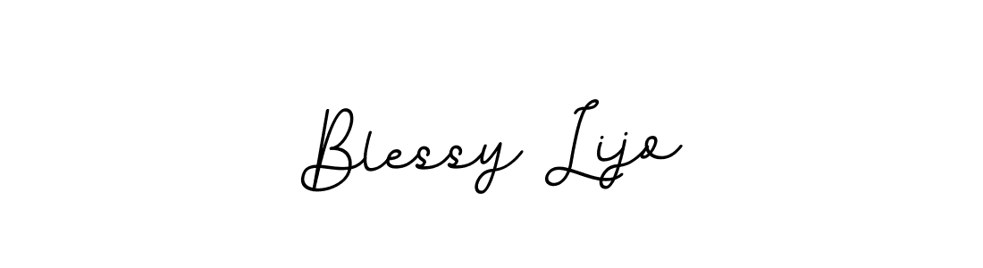 Create a beautiful signature design for name Blessy Lijo. With this signature (BallpointsItalic-DORy9) fonts, you can make a handwritten signature for free. Blessy Lijo signature style 11 images and pictures png