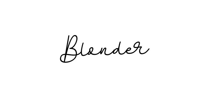 Design your own signature with our free online signature maker. With this signature software, you can create a handwritten (BallpointsItalic-DORy9) signature for name Blonder. Blonder signature style 11 images and pictures png