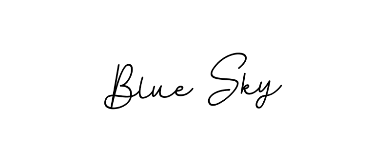 Create a beautiful signature design for name Blue Sky. With this signature (BallpointsItalic-DORy9) fonts, you can make a handwritten signature for free. Blue Sky signature style 11 images and pictures png