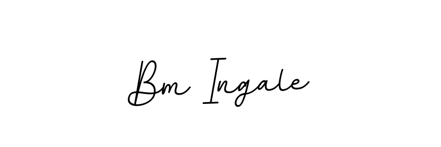 The best way (BallpointsItalic-DORy9) to make a short signature is to pick only two or three words in your name. The name Bm Ingale include a total of six letters. For converting this name. Bm Ingale signature style 11 images and pictures png