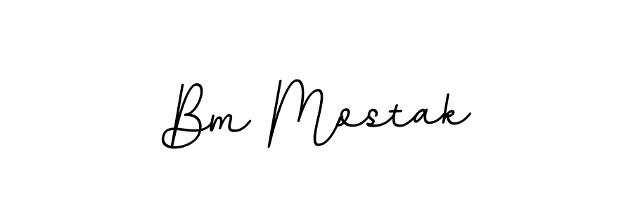 How to make Bm Mostak name signature. Use BallpointsItalic-DORy9 style for creating short signs online. This is the latest handwritten sign. Bm Mostak signature style 11 images and pictures png